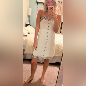 Elegant White faux Button-Down Dress